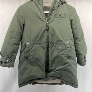 Stylish Olive Green Kids Puffer Coat